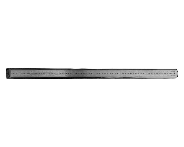 Лінійка з нержавіючої сталі 60 см YATO YT-70723 фото