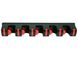 Вішак для лопат та граблів настінний YATO YT-87650, для ручок 18-32 мм, 5 отворів, 6 гачків фото 2