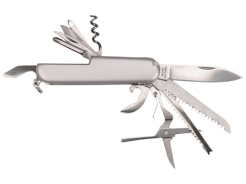 Мультитул (швейцарский нож) TOPEX 98Z116, 11 инструментов из нержавеющей стали фото
