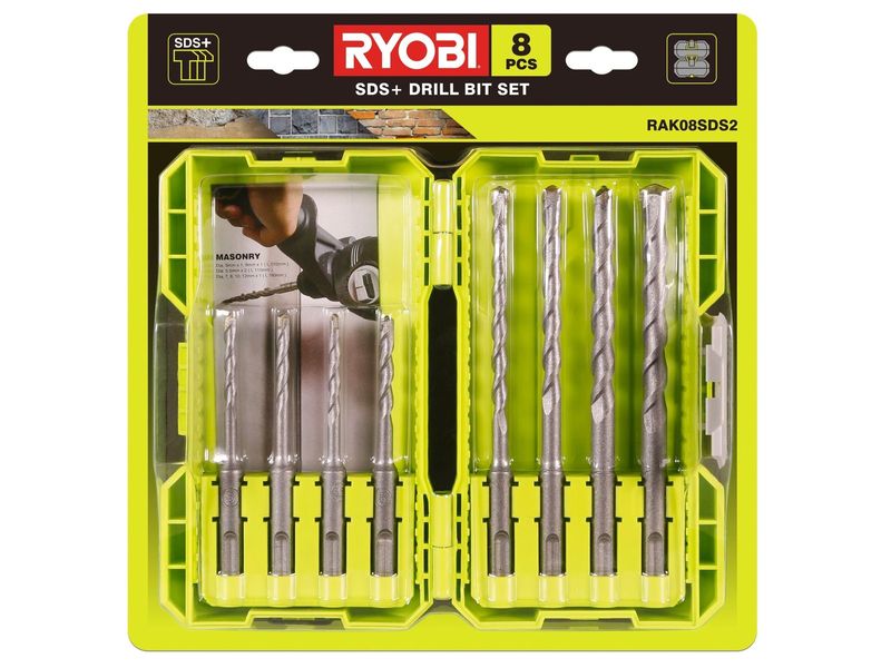 Набір акумуляторних інструментів RYOBI - перфоратор+шуруповерт+приладдя ONE+ R18DDSDS-125T фото