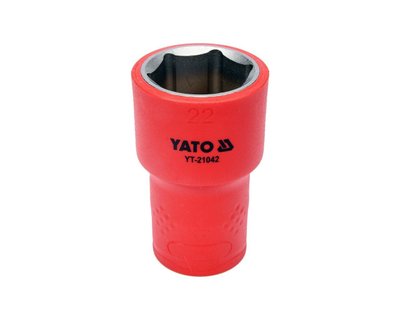 Головка торцевая диэлектрическая YATO М22, 1/2", 55/38 мм, VDE до 1000 В фото