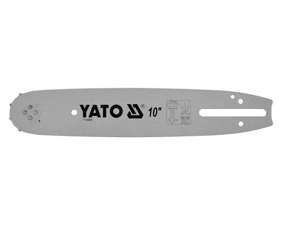 Шина до бензопили 25 см YATO YT-84925, паз 1.3 мм, для ланцюга на 40 ланок, крок 3/8″ фото