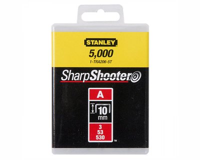 Скоби для степлера тип "A" STANLEY "Light Duty", висота 10 мм, 11.3х0.7 мм, 5000 шт фото