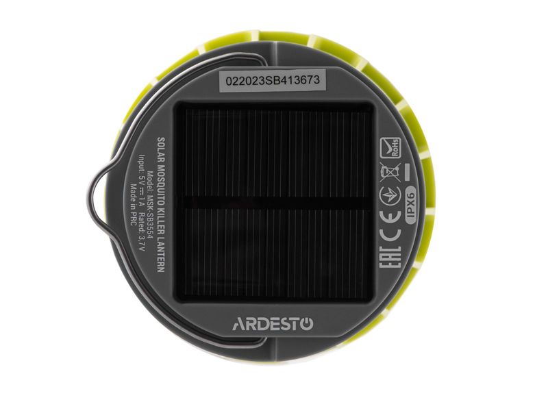 Лампа протимоскітна акумуляторна ARDESTO MSK-SB3554, 3.7 В, 1.2 Аг, сонячна панель фото