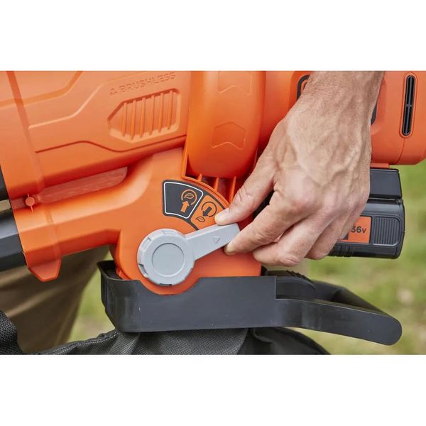 Black+Decker BCBLV3625L1 воздуходув садовый аккумуляторный, 36В, 2 Ач, 270 км/ч фото