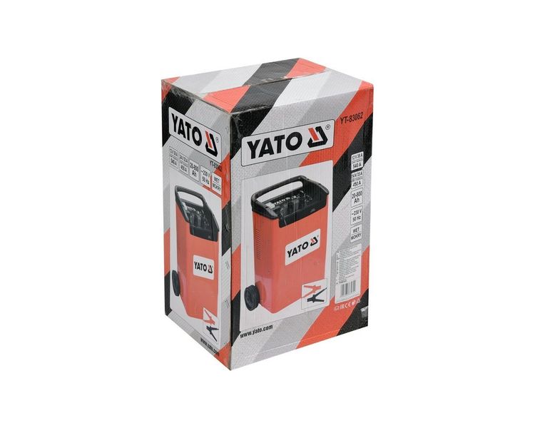 Пуско-зарядное устройство YATO YT-83062, 12/24 В, пуск 540 А, зарядка 38 А, 20-800 Ач фото