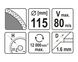 Диск для плитки алмазный 115 мм YATO YT-59951, 1.6х10 мм, 22.2 мм фото 3