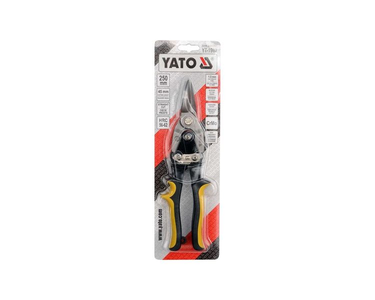 Ножиці по металу прямі YATO YT-1962, 250 мм, Cr-Mo фото