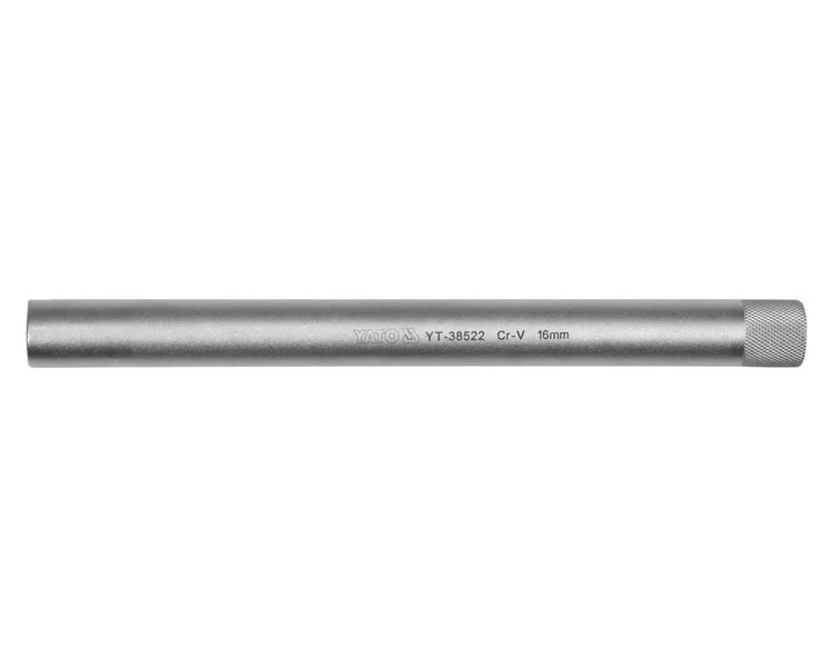 Головка свечная длинная М16 мм YATO YT-38522, 3/8", 250 мм, магнитная фото