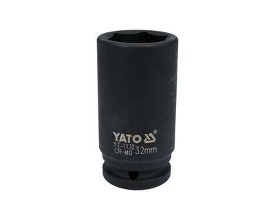 Головка ударна подовжена М32 YATO YT-1132, 3/4", 90 мм, CrMo фото