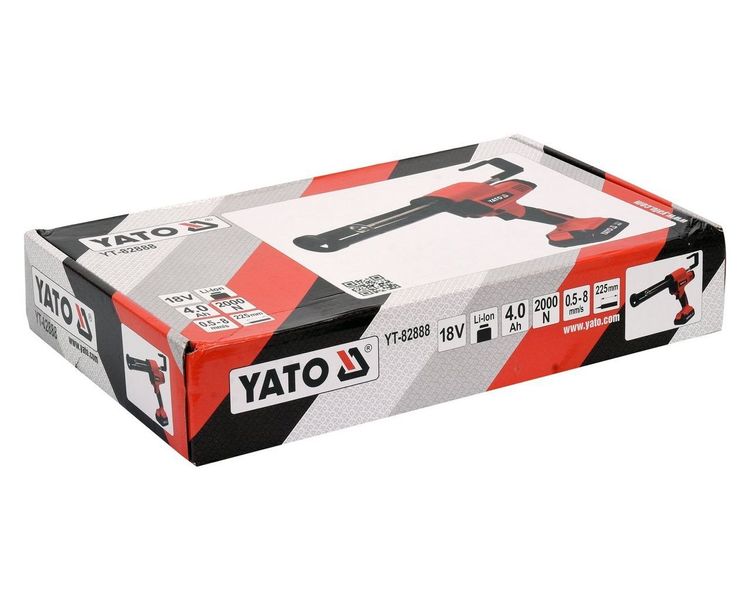 Пистолет для герметика аккумуляторный YATO YT-82888, 18В, 4 Ач, 225 мм фото