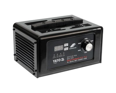 Пуско-зарядний пристрій YATO YT-83051, 12/24 В, пуск 75 А, зарядка 15 А, 10-300 Аг фото