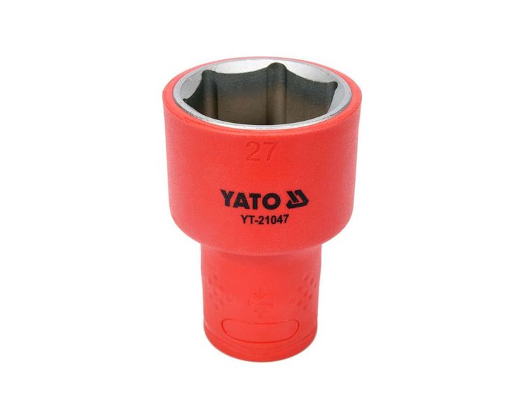 Головка торцевая диэлектрическая YATO М27, 1/2", 60/38 мм, VDE до 1000 В фото