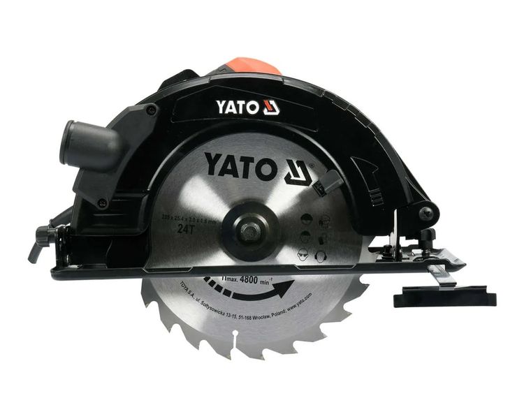 Пила дисковая YATO YT-82154, 2800 Вт, диск 235х25.4 мм, до 85 мм фото