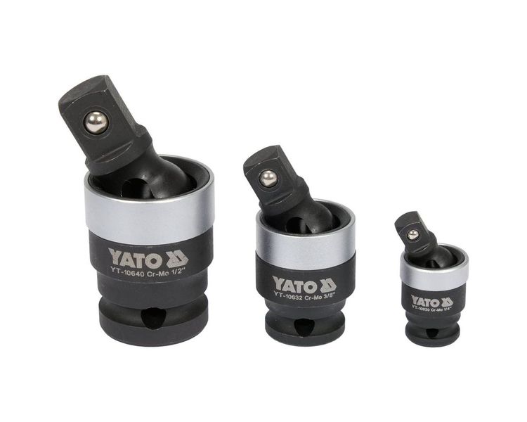 Кардани ударні набір YATO YT-10642, 1/4"-3/8"-1/2", CrMo SCM-440 фото