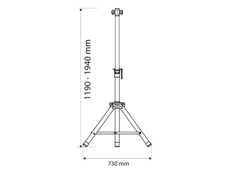 Стійка (штатив) для інфрачервоних обігрівачів NEO TOOLS 90-033, 1.1-1.8 м, регулювання нахилу фото