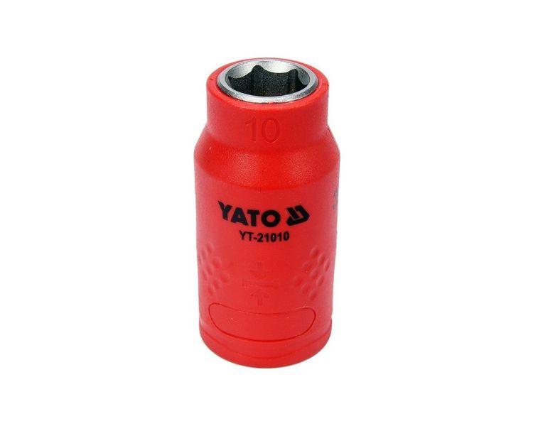 Головка торцевая диэлектрическая YATO М10, 3/8″, 45/28 мм, VDE до 1000 В фото