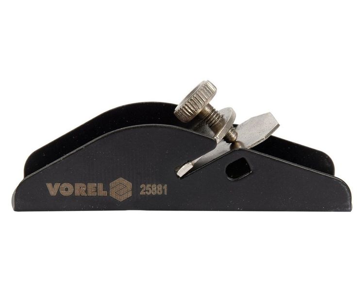 Рубанок ручной модельный мини VOREL 25881, лезвие 26 мм, 90х29 мм фото