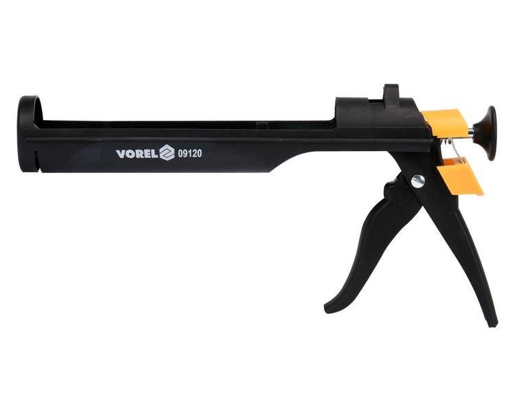 Пістолет для силікону пластиковий напіввідкритий VOREL 09120, 245 мм фото