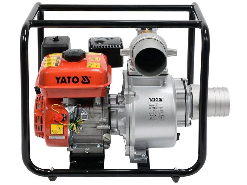 Мотопомпа бензиновая для грязной воды YATO YT-85403, 7.7 л.c., 96 м³/ч, до 20 м, 4" фото