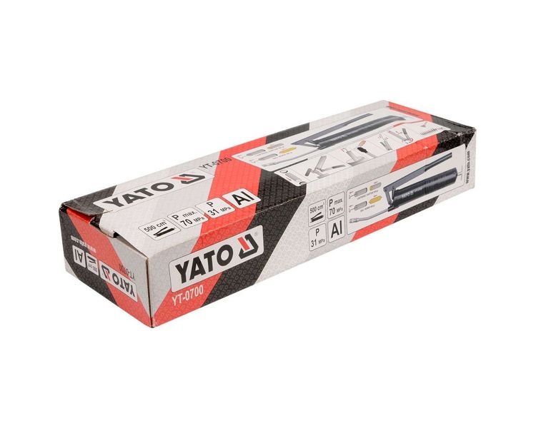 Шприц мастильний для картриджа 400 гр YATO YT-0700, 500 см3, 310 Bar фото