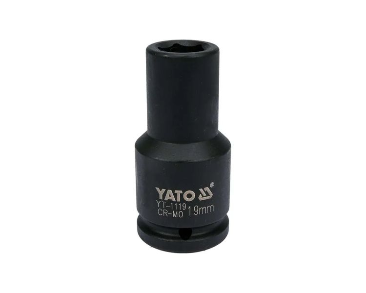 Головка ударна подовжена М19 YATO YT-1119, 3/4", 90 мм, CrMo фото