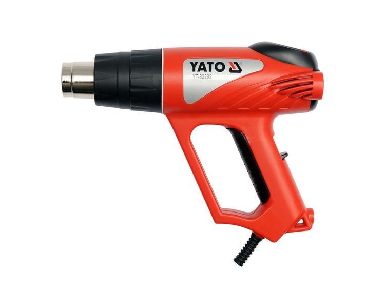 Фен строительный с LED индикаторами YATO YT-82292, 2 кВт, 550 °C, 500 л/мин, 3 режима фото