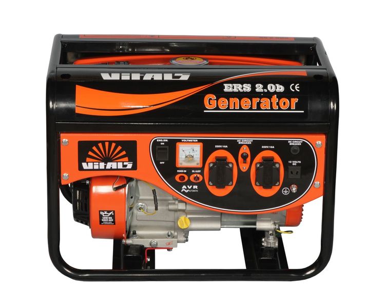 Генератор бензиновый Vitals ERS 2.0b, 2.5 кВт, 230В, бак 15 л фото
