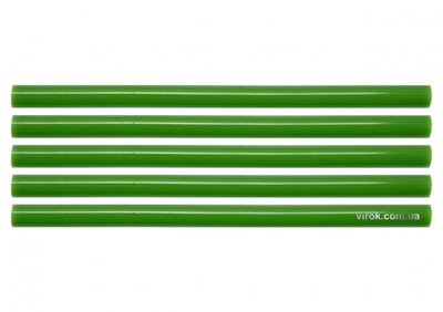 Стрижні клейові зелені YATO, 11.2х200 мм, 5 шт. фото