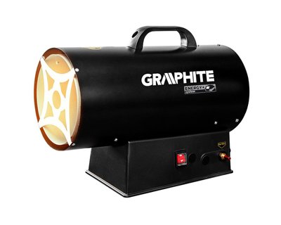 Газова теплова гармата з живленням від акумулятора 30 кВт GRAPHITE 58GE101, 500 м3/год, п'єзопідпал фото