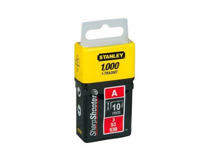 Скоби для степлера тип "A" STANLEY "Light Duty", висота 10 мм, 11.3х0.7 мм, 1000 шт фото