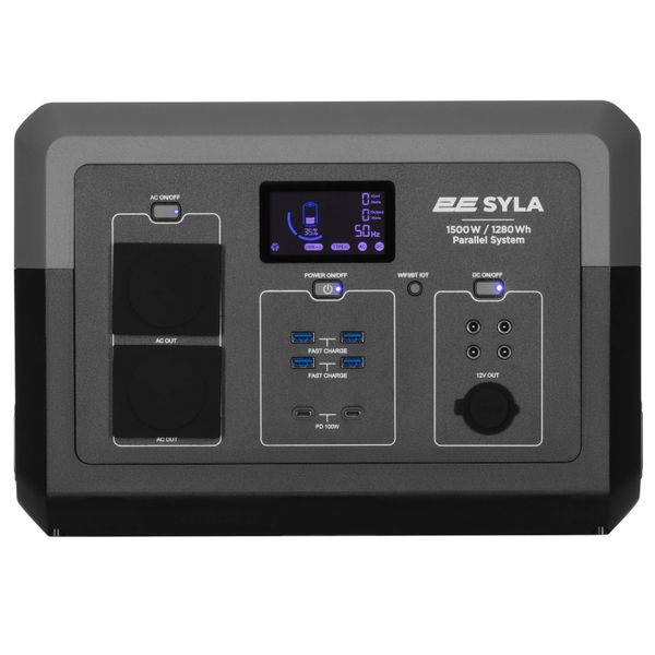 Портативна електростанція до 1500 Вт 2E Syla (2E-PPS1512), LiFePO4 25 Аг (1280 Вт*год), WiFi, Bluetooth фото