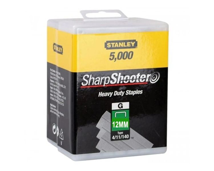 Скоби для степлера тип "G" STANLEY "Heavy Duty", висота 14 мм, 10.6х1.2 мм, 5000 шт фото