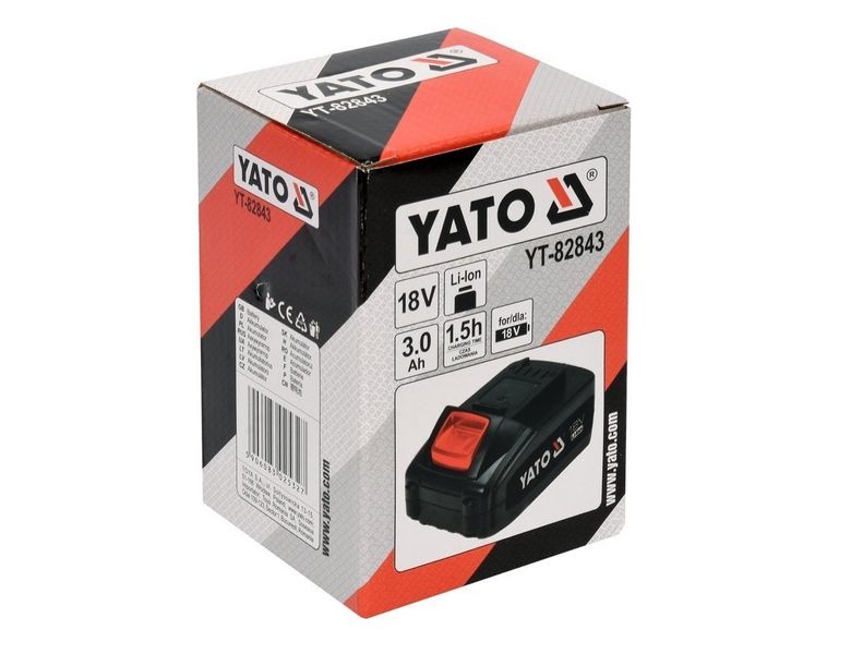 Аккумуляторная батарея YATO YT-82843 Li-Ion, 18 В, 3 Ач фото