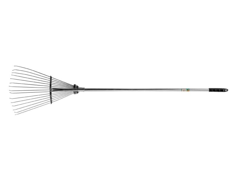 Грабли веерные металлический прут ширина 530 мм VOREL, 15 зубов, держак из металла фото