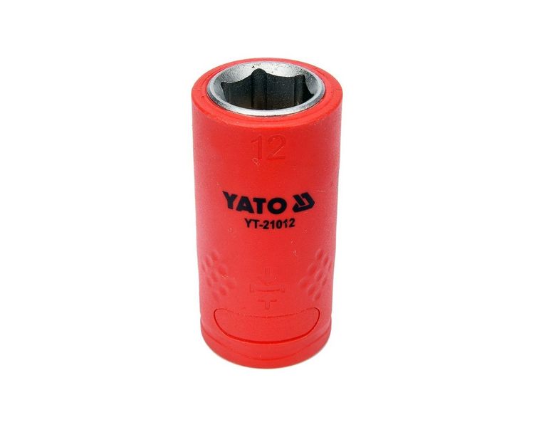 Головка торцевая диэлектрическая М12 YATO YT-21012, 3/8″, 45/28 мм, VDE до 1000 В фото
