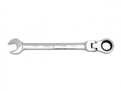 Ключ комбінований з тріскачкою та шарніром М13 YATO YT-1679, 180 мм фото