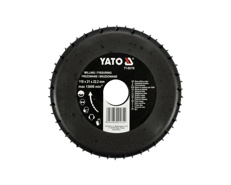 Диск-фреза по дереву для КШМ YATO YT-59176, 118х22.2х21 мм фото