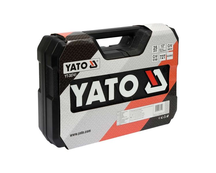 Набор головок торцевых YATO YT-38741, 1/2", М10-32 мм, 25 ед фото