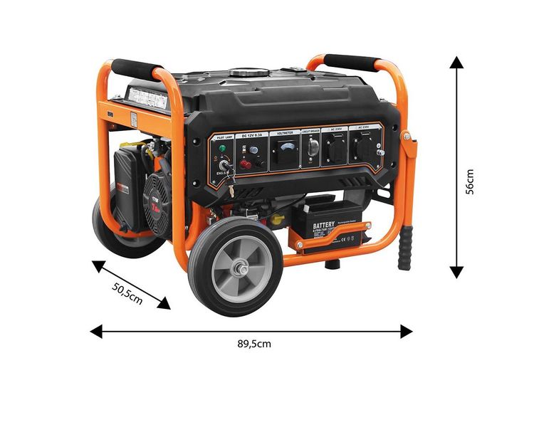 Генератор бензиновый 3 кВт NEO TOOLS 04-730, бак 15 л, 45 кг, электростартер фото