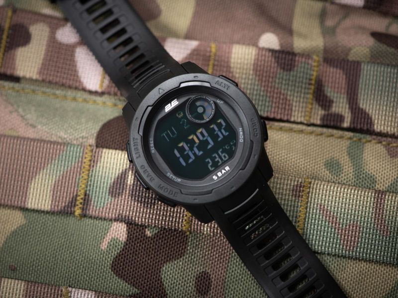 Часы тактические 2E Tactical Delta X Black (2E-TCW10BK), WR до 50 м, шагомер/компас/термометр/барометр фото