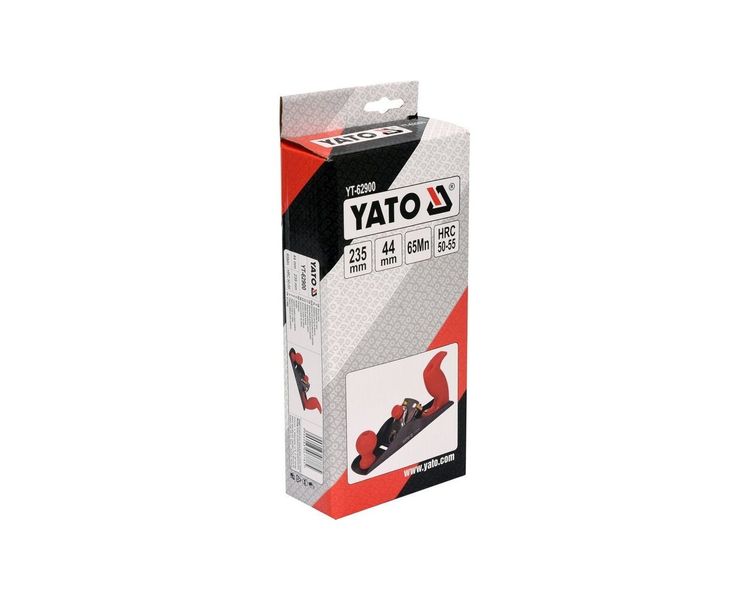 Рубанок ручний металевий YATO YT-62900, лезо 44 мм, 235х50 мм фото