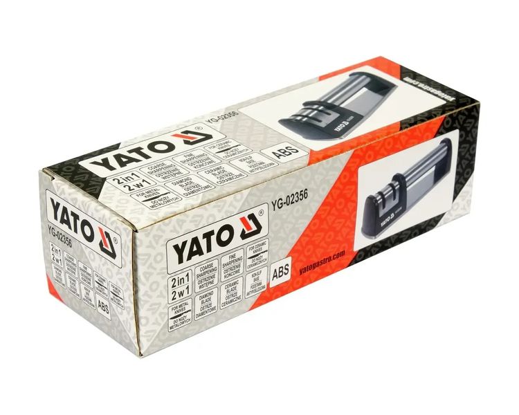 Точилка для ножів ручна YATO YG-02356, керамічні + сталеві фото