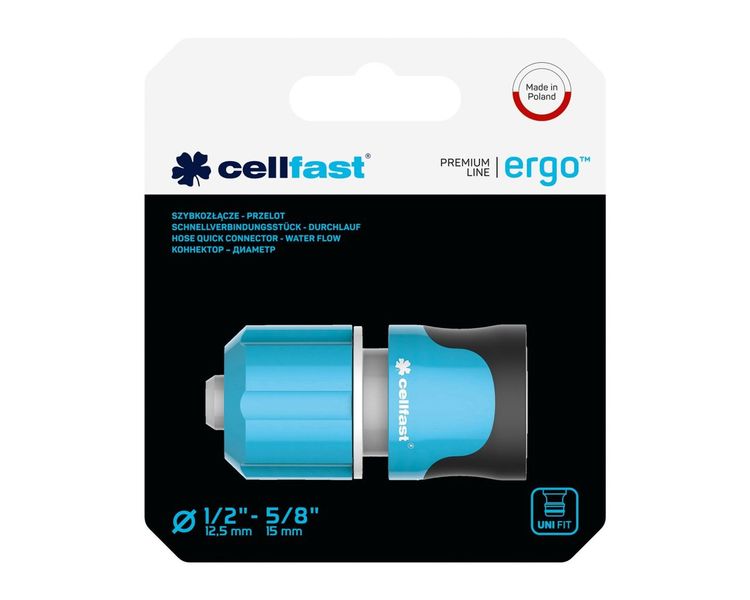 З'єднувач для шланга 1/2" Cellfast Ergo SAFETOUCH™ фото