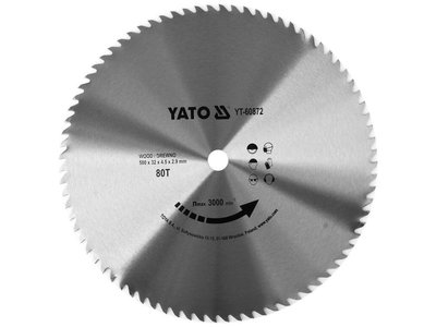 Диск пильний по дереву 500 мм YATO YT-60872, товщина пропилу 4.5 мм, посадка 32 мм, 80Т фото