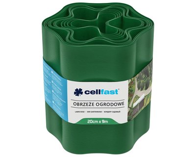 Стрічка бордюрна садова Cellfast 30-003H, 200 мм х 9 м, зелена фото