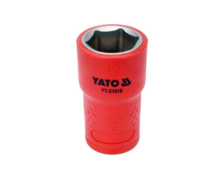 Головка торцевая диэлектрическая М16 YATO YT-21016, 3/8″, 45/28 мм, VDE до 1000 В фото
