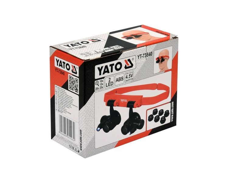 Очки-лупы для точных работ YATO YT-73840, кратность увеличения до х25 фото