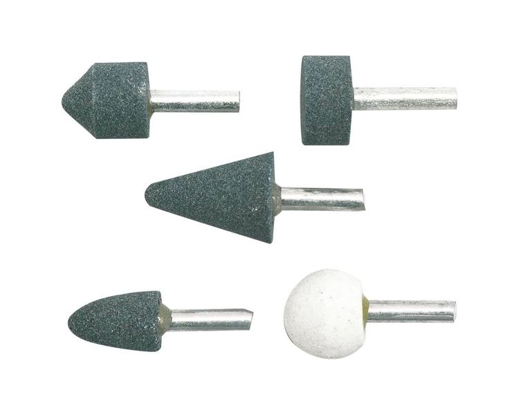 Камни шлифовальные для дрели VOREL 25400 (набор), хвостовик 6 мм, 5 шт. фото