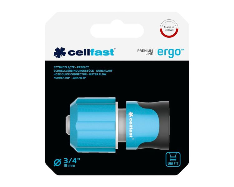 З'єднувач для шланга 3/4" Cellfast Ergo SAFETOUCH™ фото